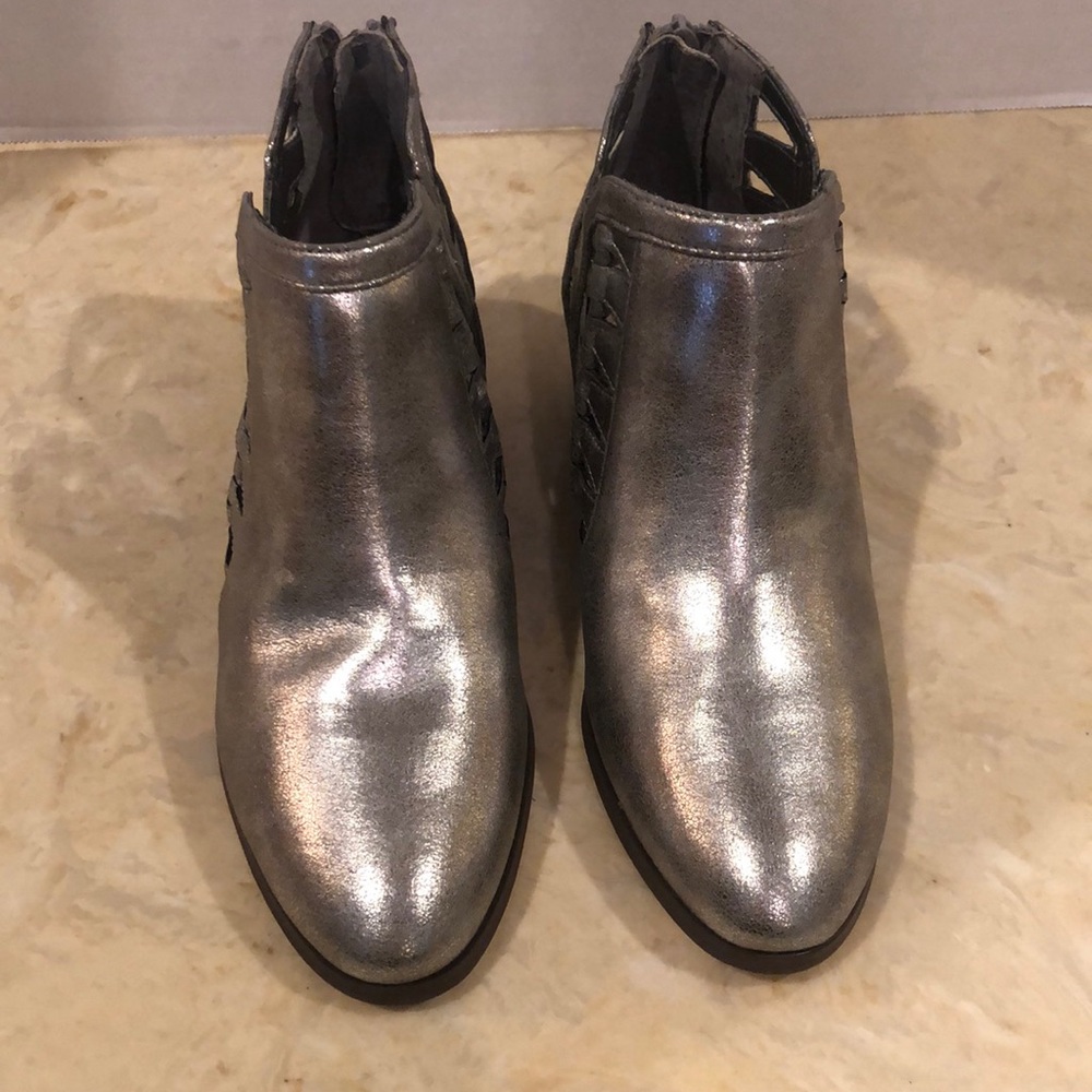 Vince Camuto “Peera” Silver Ankle Boots